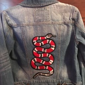 One of a Kind Patch Jean Jacket.